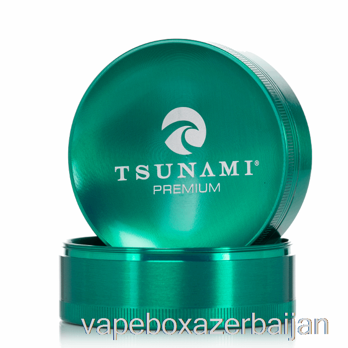 Vape Baku Tsunami 2.95inch 4-Piece Sunken Top Grinder Green (75mm)